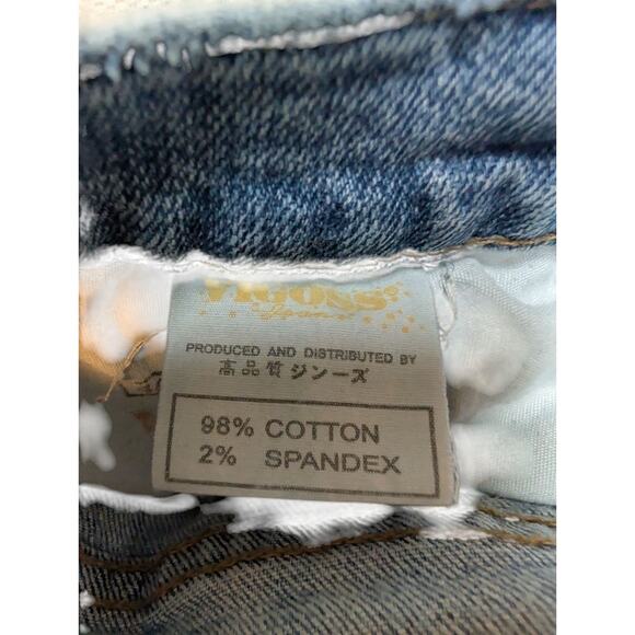 Vintage Y2K Vigoss Boot Jeans Womens 13/14 Mid Rise Rise Stretch Distressed - Picture 6 of 11